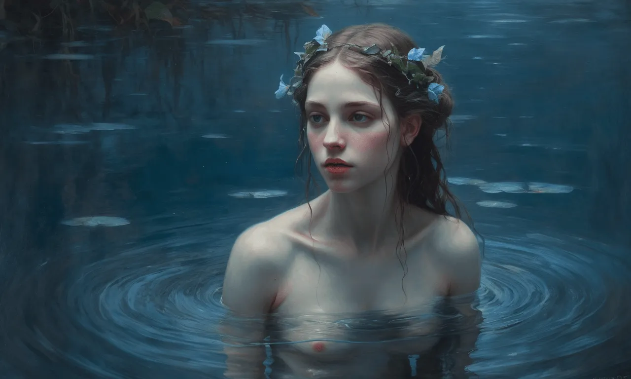 The eternal muse — a vision of naiad nymph.